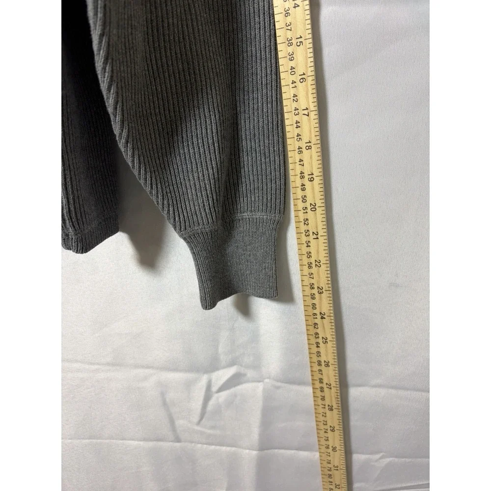 Eddie Bauer Men's Grey Ribbed Knit Cotton Pullover Crewneck Tall Large - Picture 11 of 14